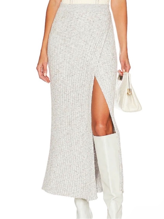 Free People Dresses & Skirts - Free People Better Days Sweater Ribbed Midi Skirt with High Side Slit